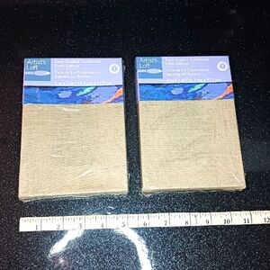 Set of 2 Linen Mini Canvases.